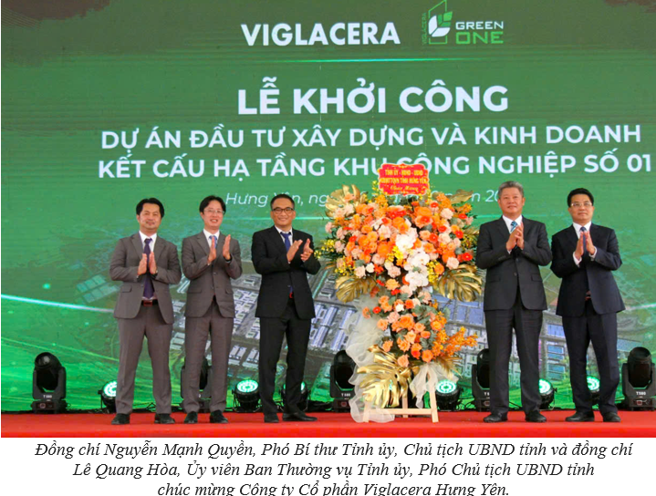 Khởi công Dự án Đầu tư xây dựng và Kinh doanh kết cấu hạ tầng Khu công nghiệp số 01 - Giai đoạn 1.